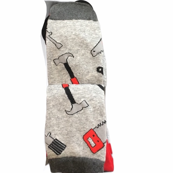 Funky Socks Tool Socks, 3Pack, Gray, Red, Black - Picture 4 of 10